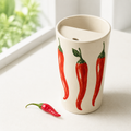 Red Chili Handmade Ceramic Travel Mug