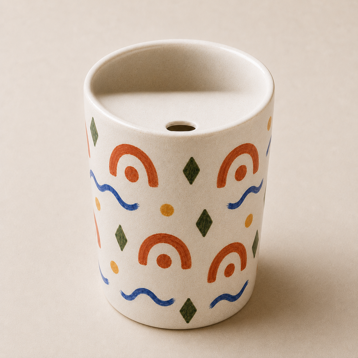 Sunset Folk Garden Ceramic Travel Mug