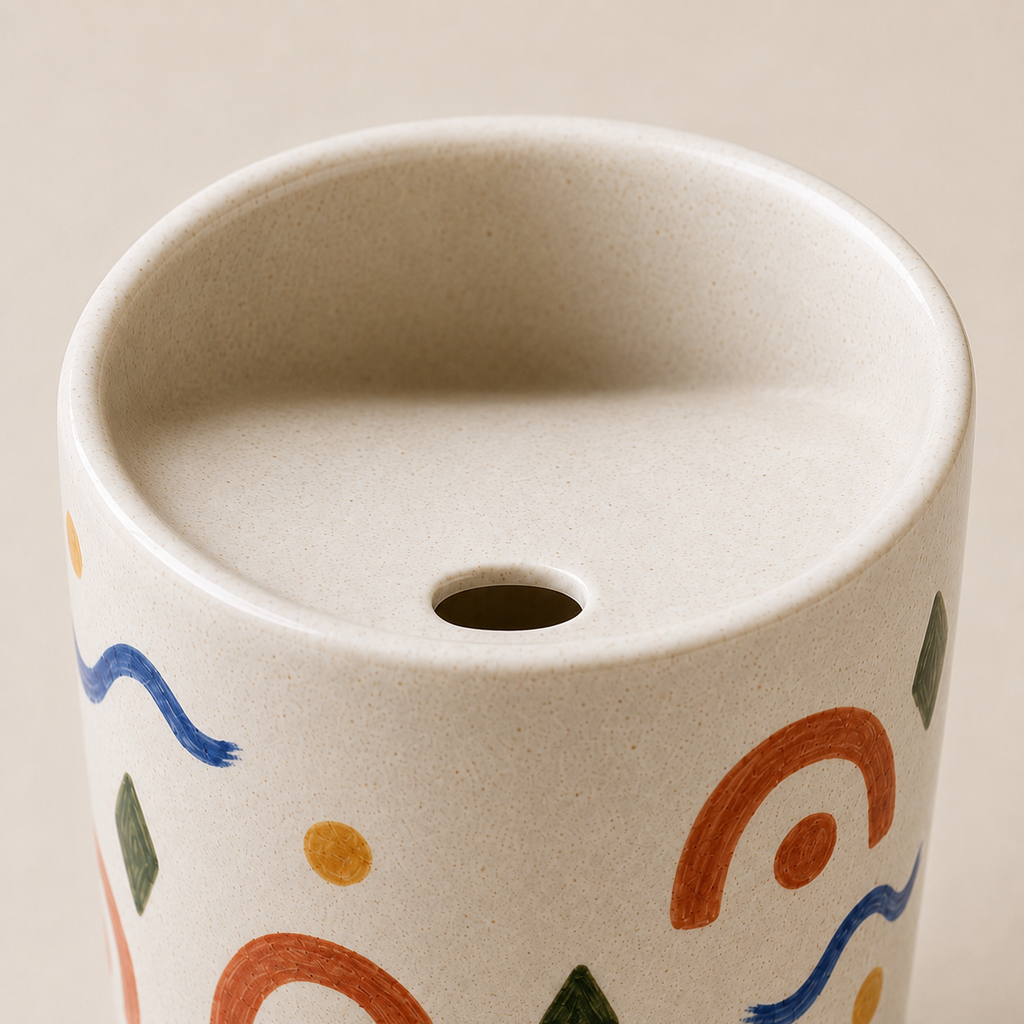 Sunset Folk Garden Ceramic Travel Mug