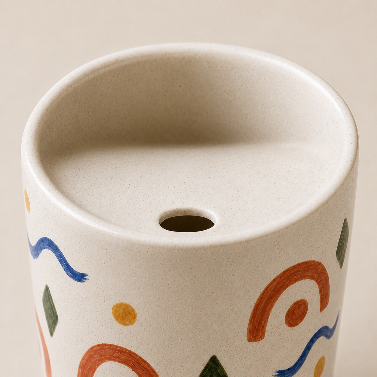 Sunset Folk Garden Ceramic Travel Mug