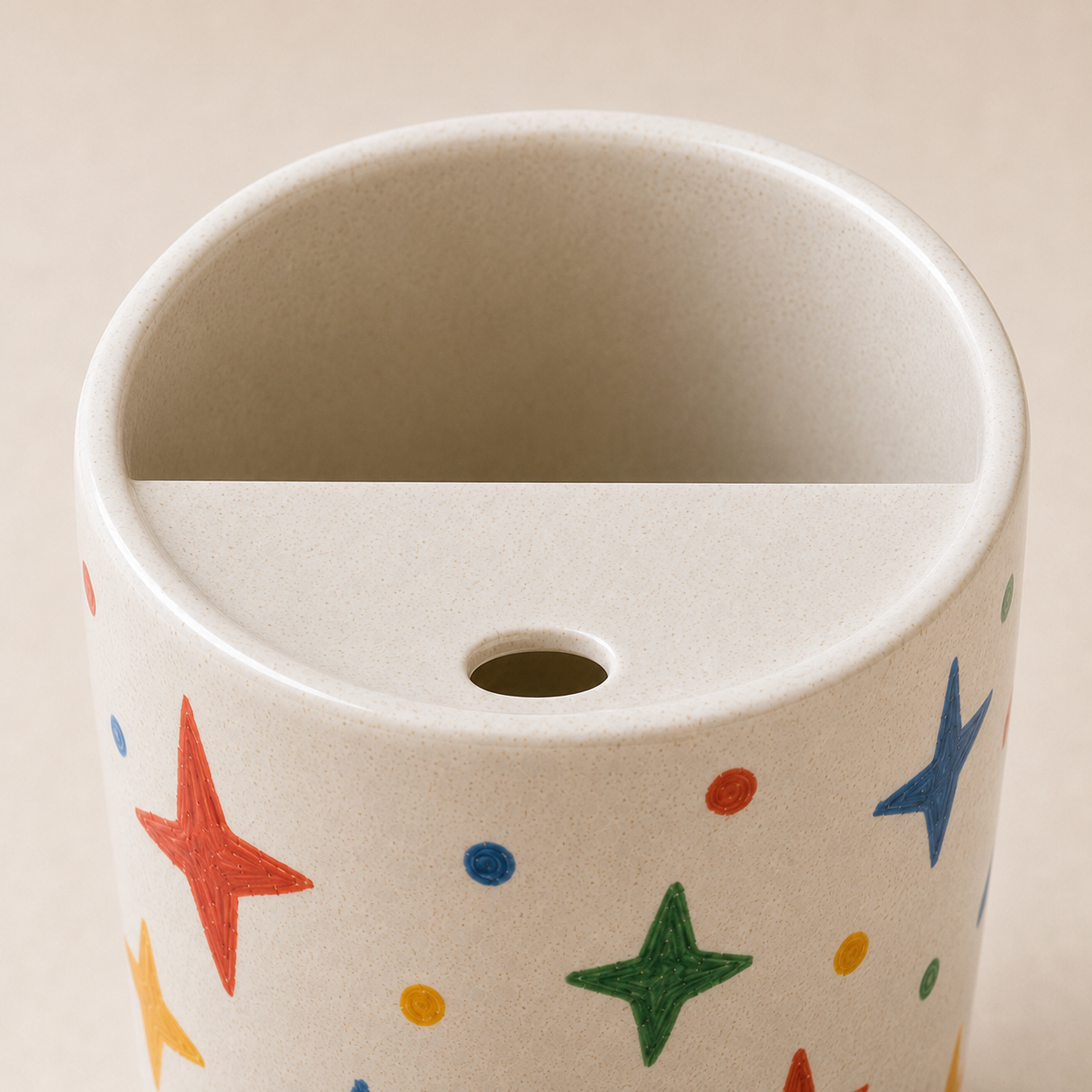 Lucky Star Confetti Ceramic Travel Mug