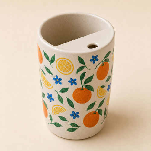 Citrus Confetti Handmade Ceramic Travel Mug