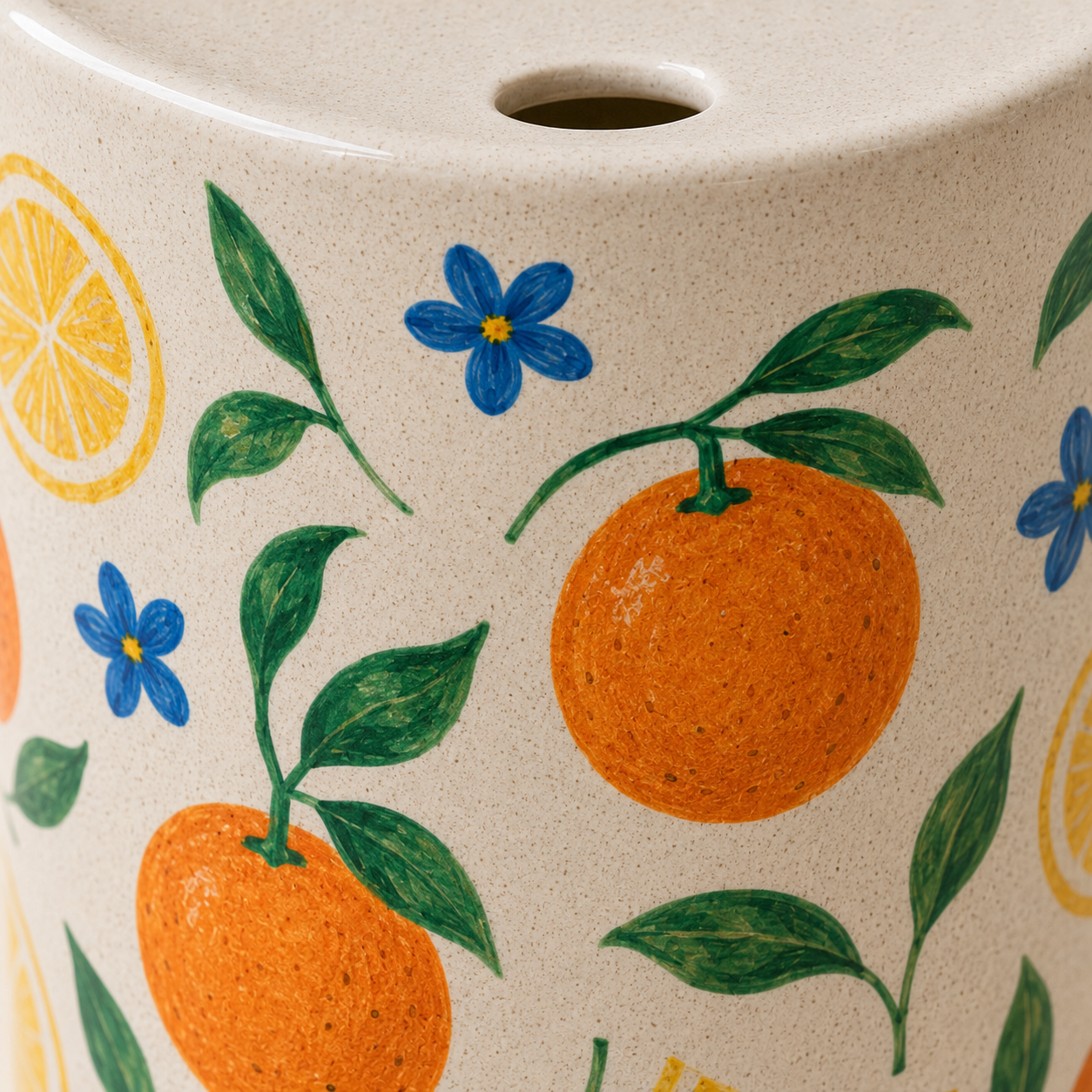 Citrus Confetti Handmade Ceramic Travel Mug