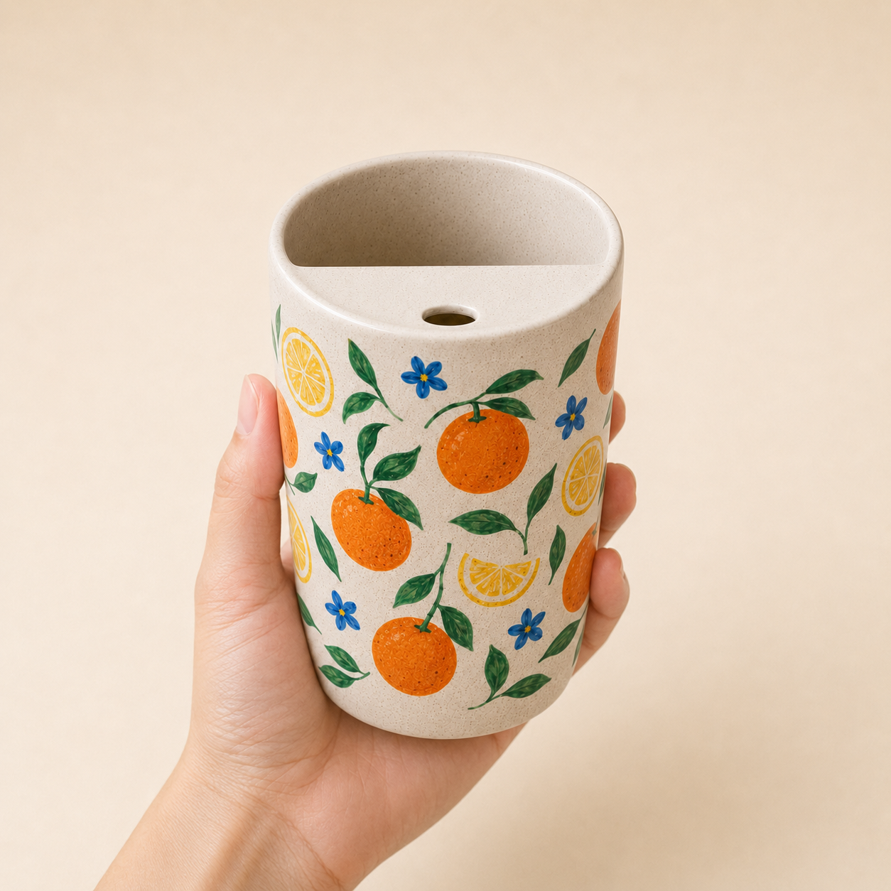 Citrus Confetti Handmade Ceramic Travel Mug