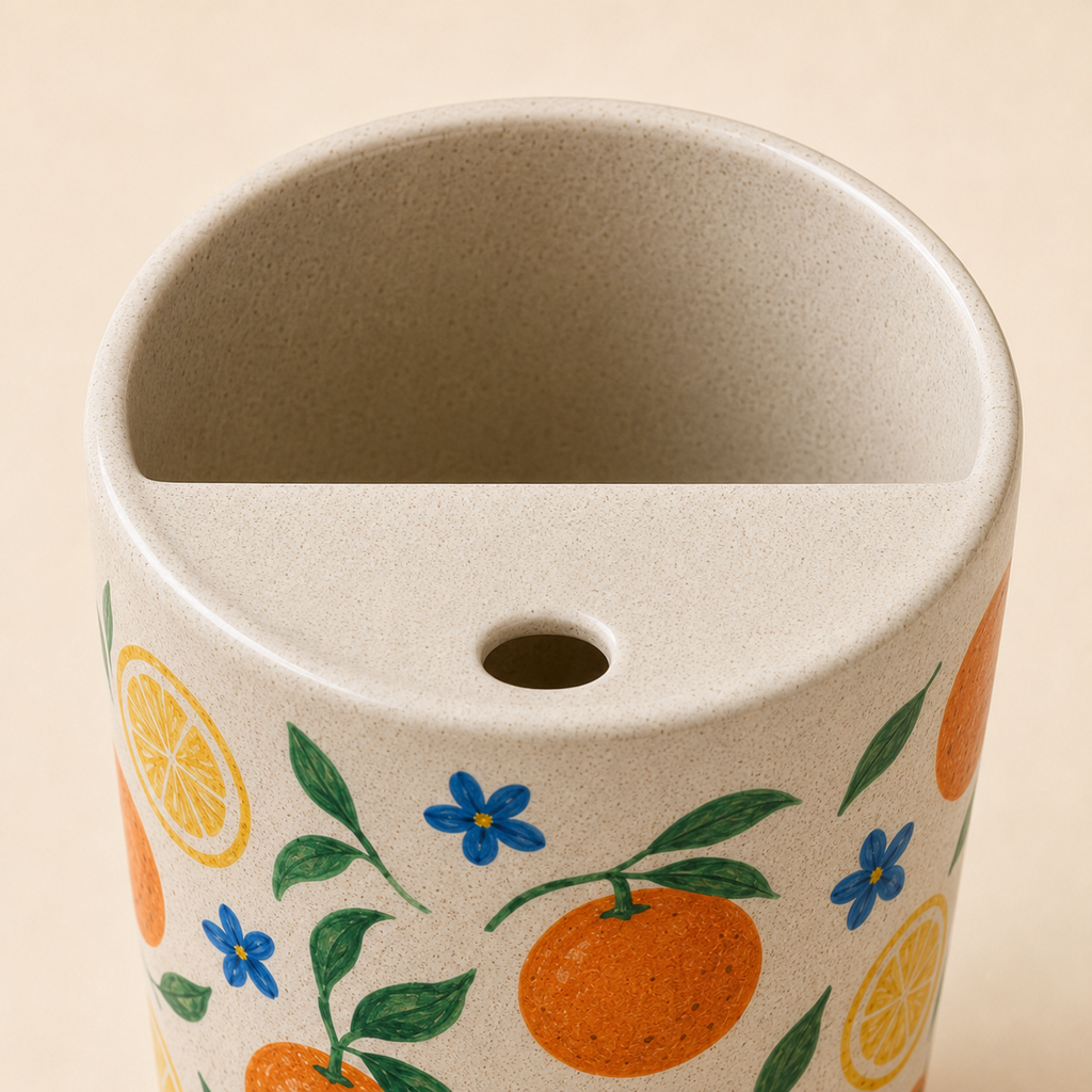 Citrus Confetti Handmade Ceramic Travel Mug