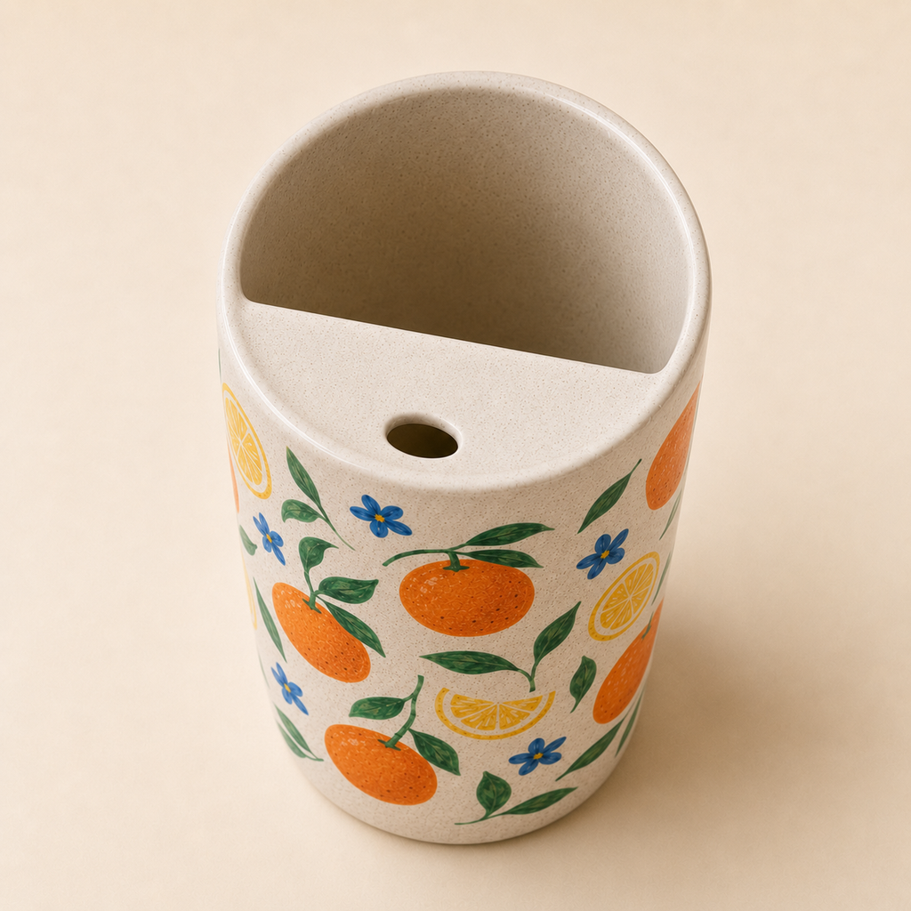 Citrus Confetti Handmade Ceramic Travel Mug