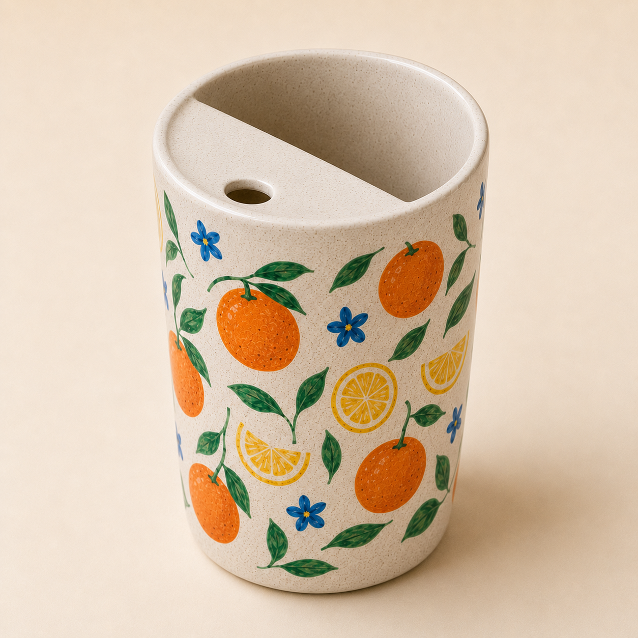 Citrus Confetti Handmade Ceramic Travel Mug