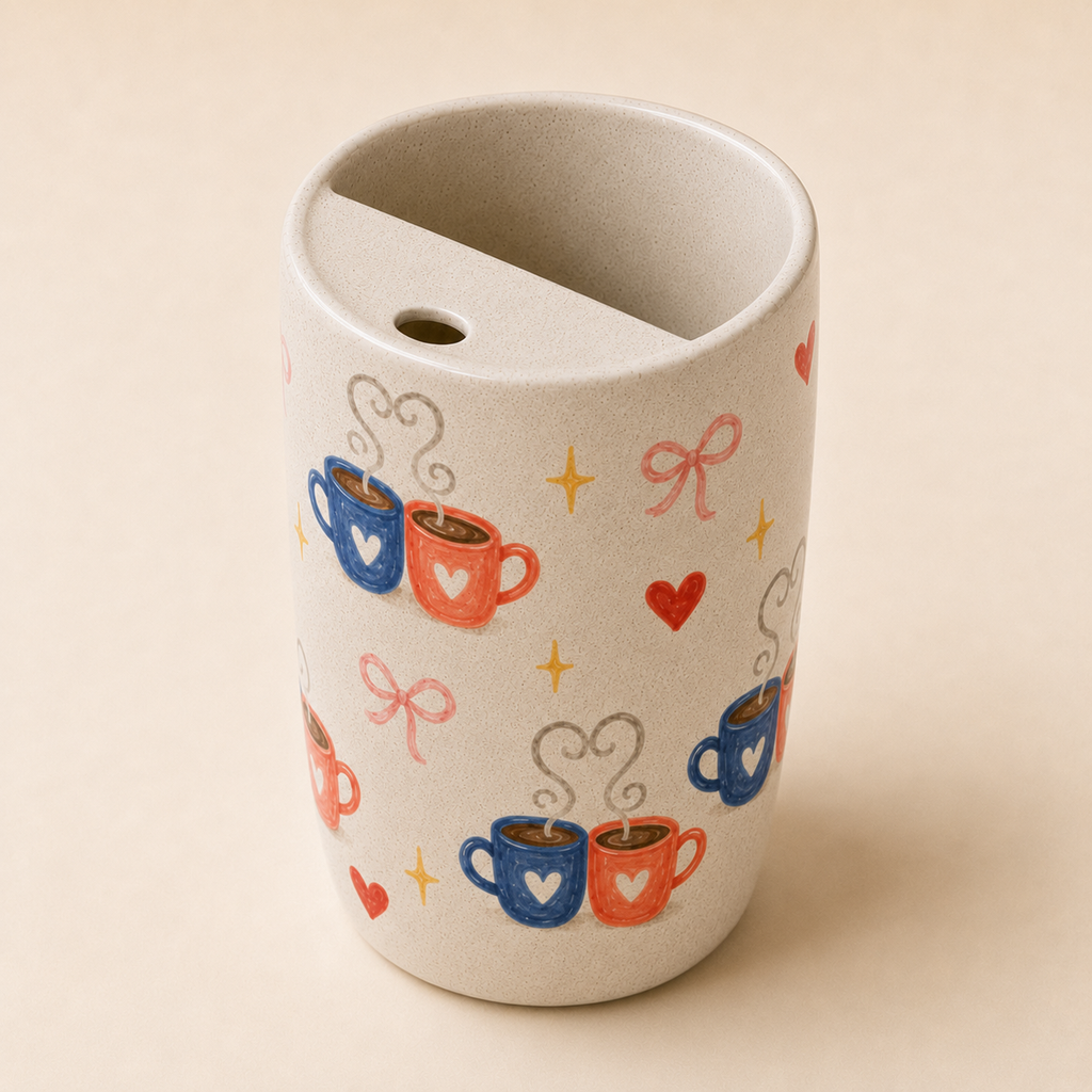 Meet Cute Date Night Handmade Ceramic Travel Mug