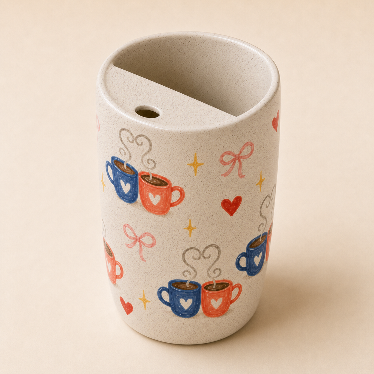Meet Cute Date Night Handmade Ceramic Travel Mug