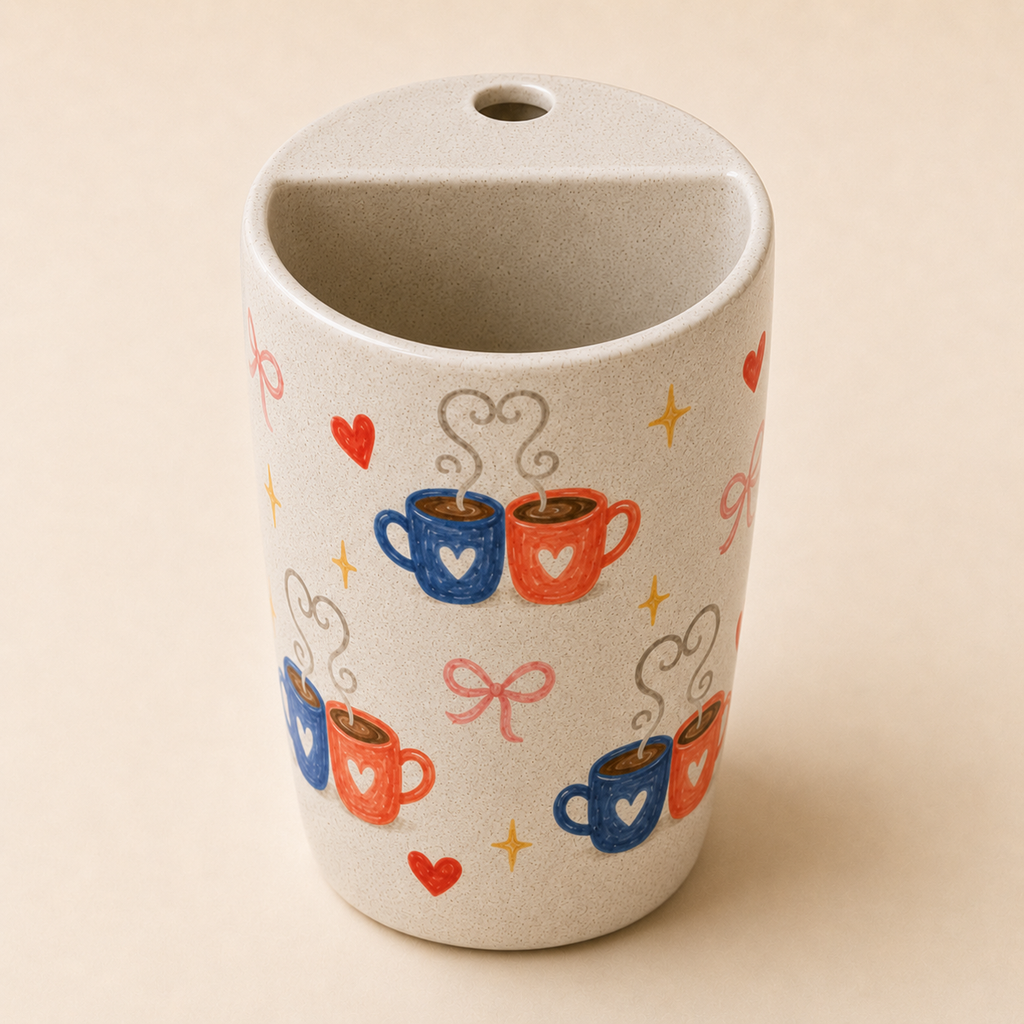 Meet Cute Date Night Handmade Ceramic Travel Mug