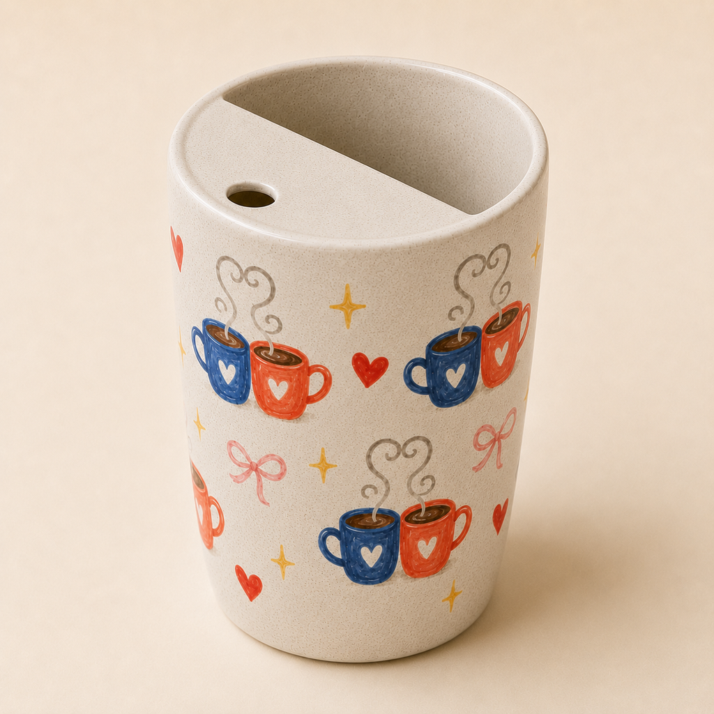 Meet Cute Date Night Handmade Ceramic Travel Mug