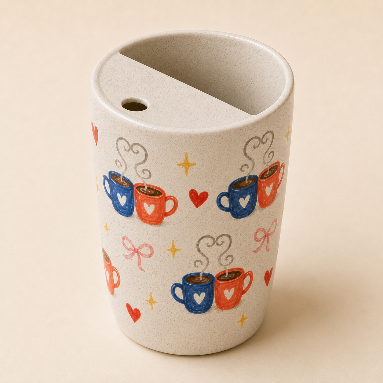 Meet Cute Date Night Handmade Ceramic Travel Mug