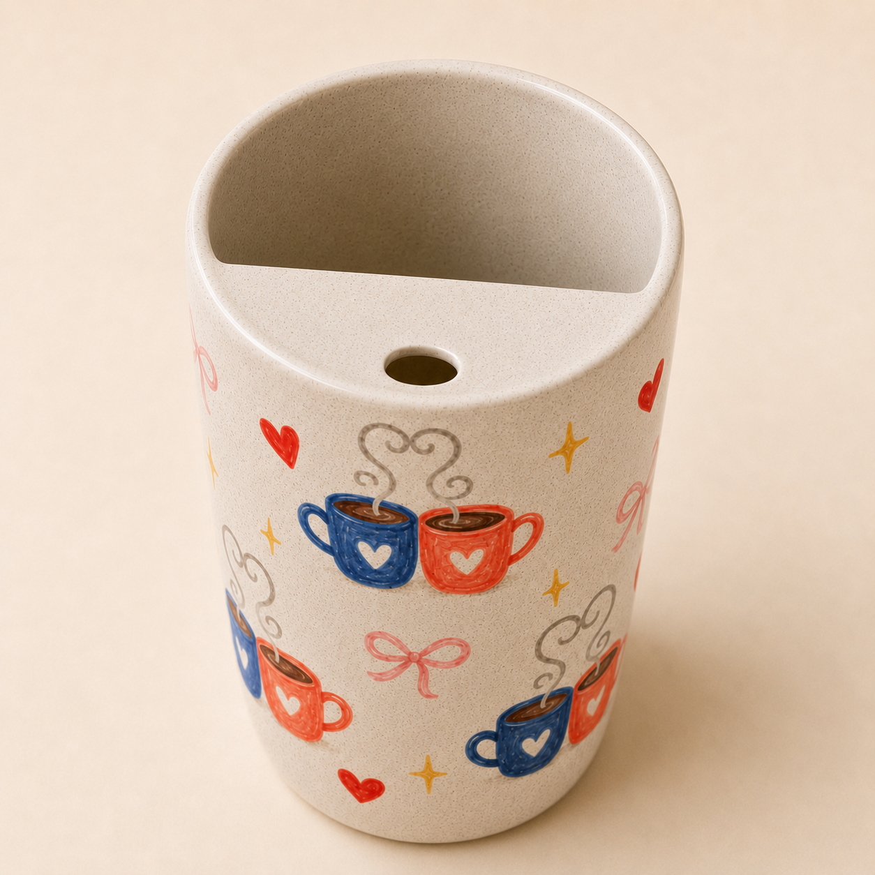 Meet Cute Date Night Handmade Ceramic Travel Mug