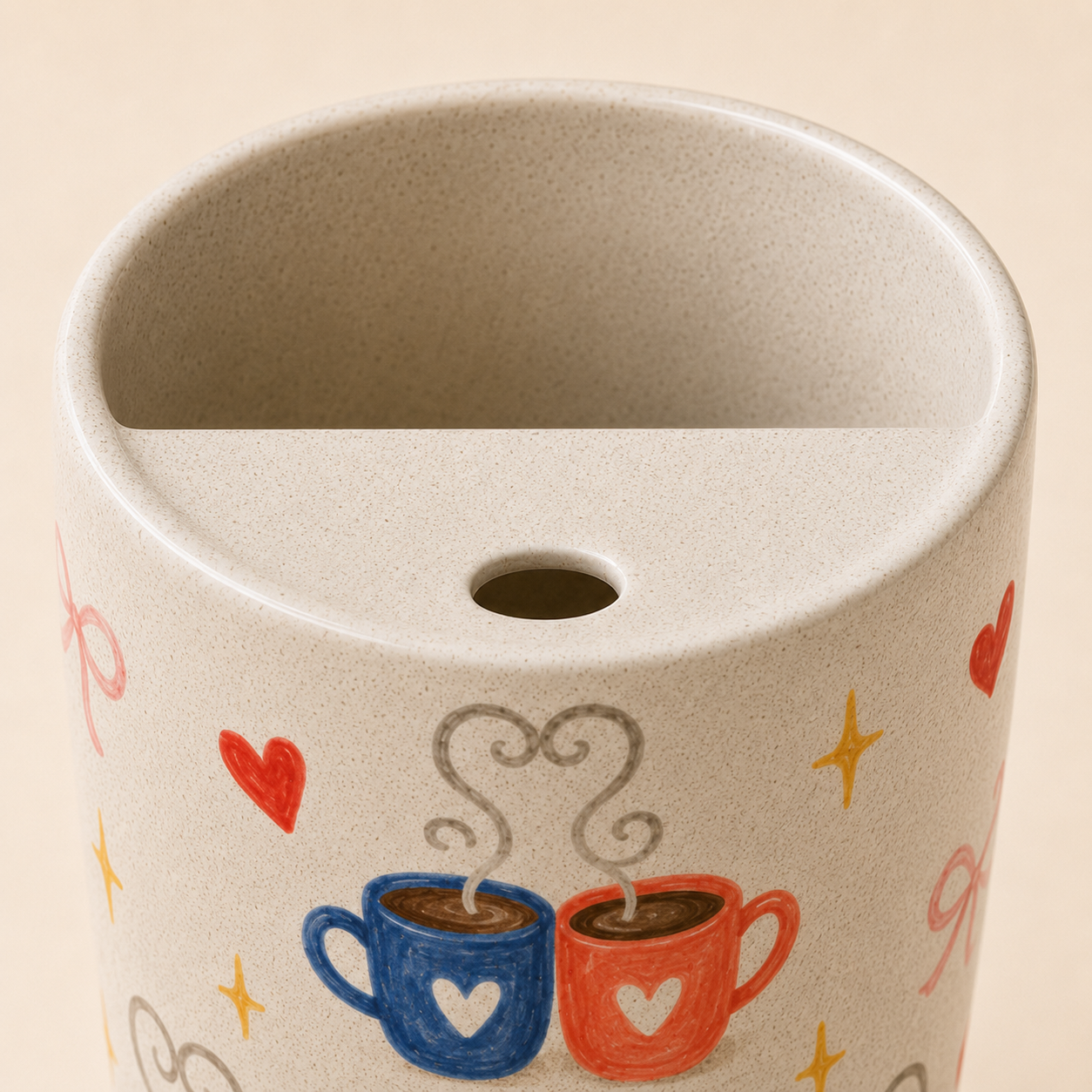 Meet Cute Date Night Handmade Ceramic Travel Mug