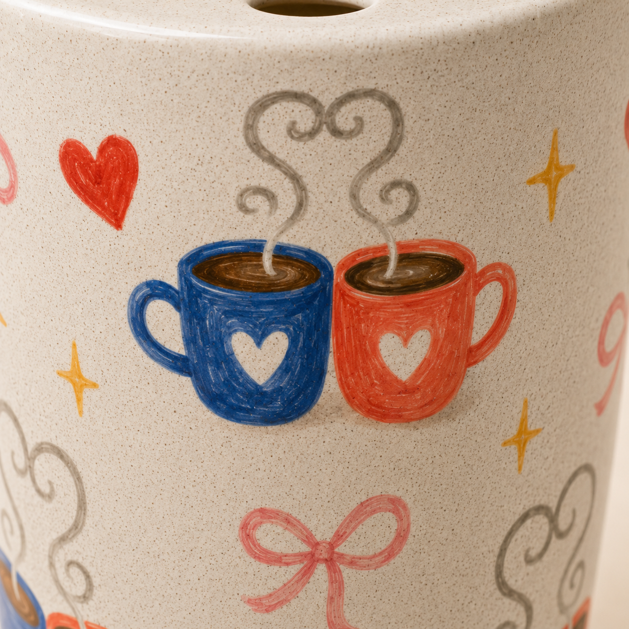 Meet Cute Date Night Handmade Ceramic Travel Mug