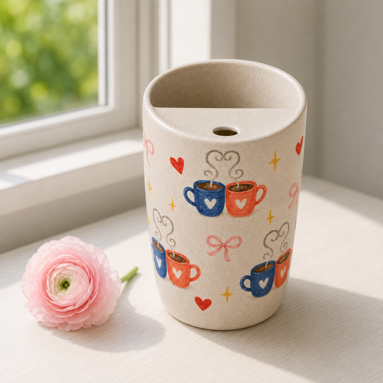 Meet Cute Date Night Handmade Ceramic Travel Mug