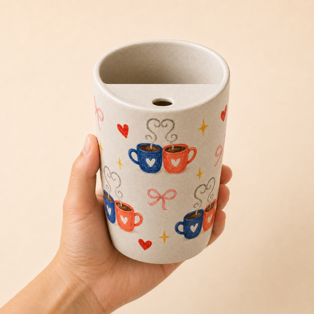 Meet Cute Date Night Handmade Ceramic Travel Mug