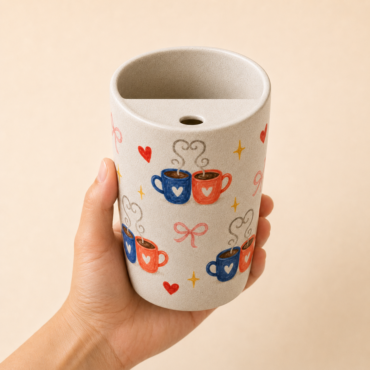 Meet Cute Date Night Handmade Ceramic Travel Mug