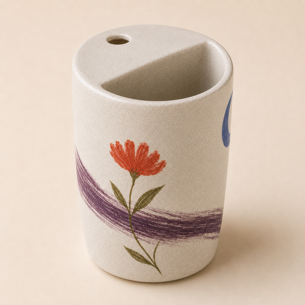 Moonlit Wildflower Handmade Ceramic Travel Mug