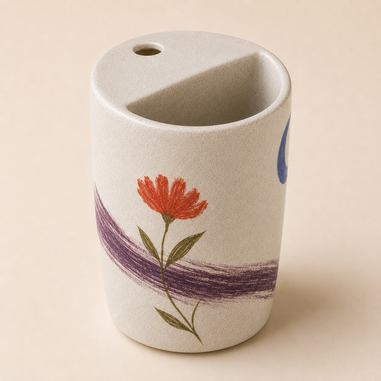 Moonlit Wildflower Handmade Ceramic Travel Mug
