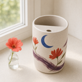 Moonlit Wildflower Handmade Ceramic Travel Mug