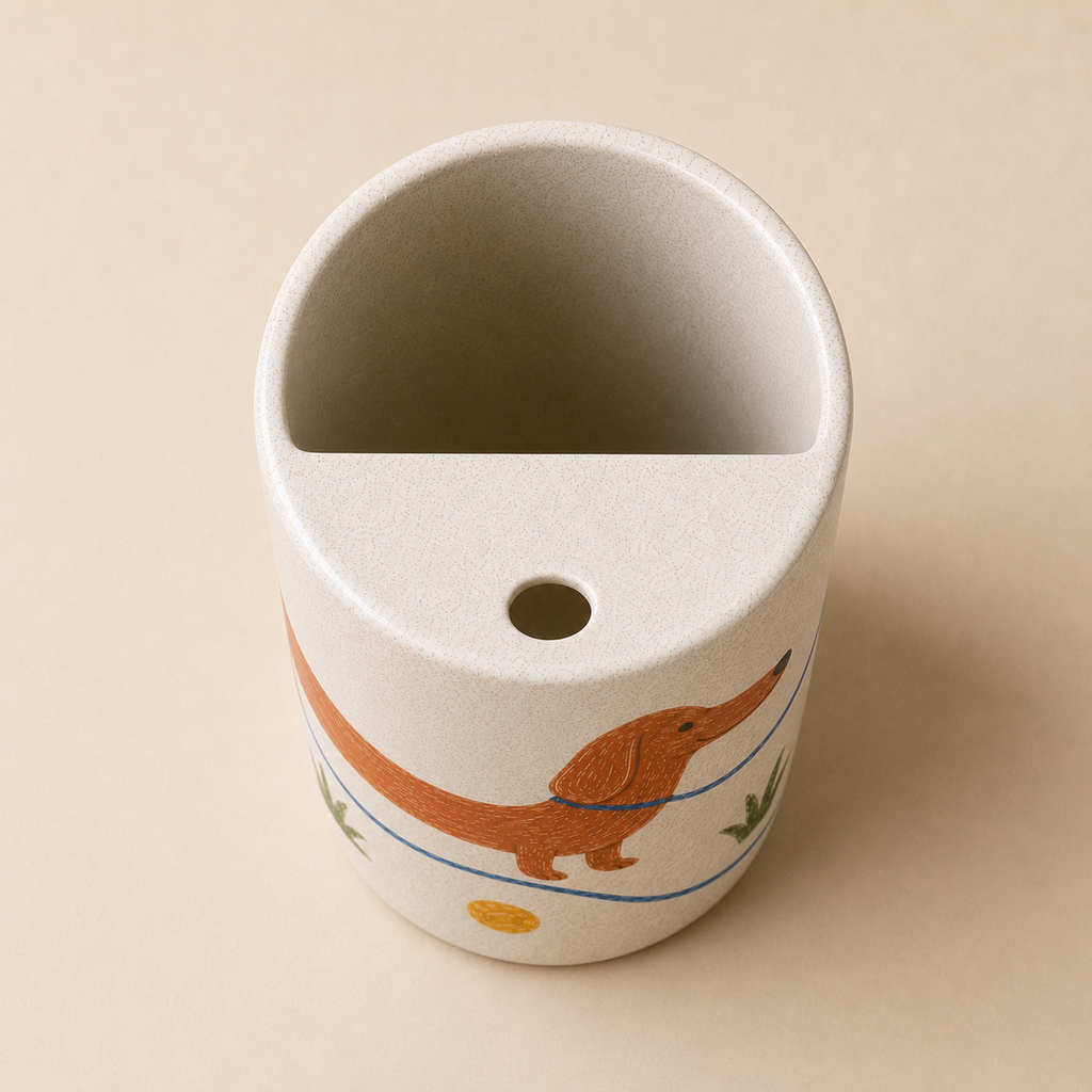 Long Walk Dachshund Handmade Ceramic Travel Mug