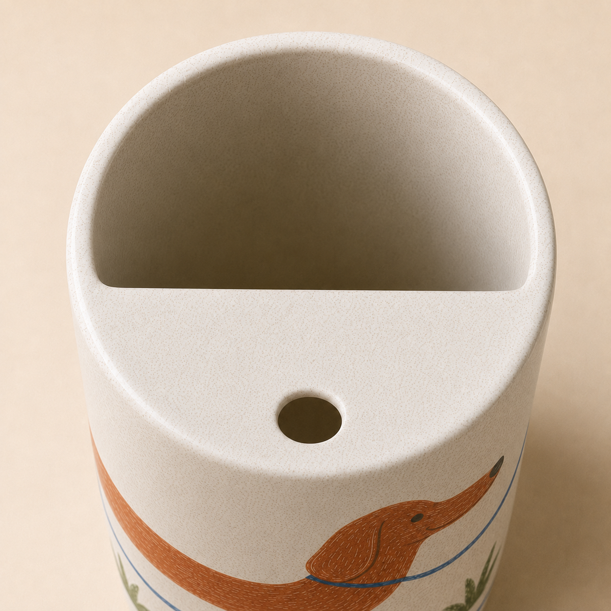 Long Walk Dachshund Handmade Ceramic Travel Mug