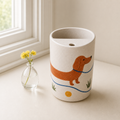 Long Walk Dachshund Handmade Ceramic Travel Mug