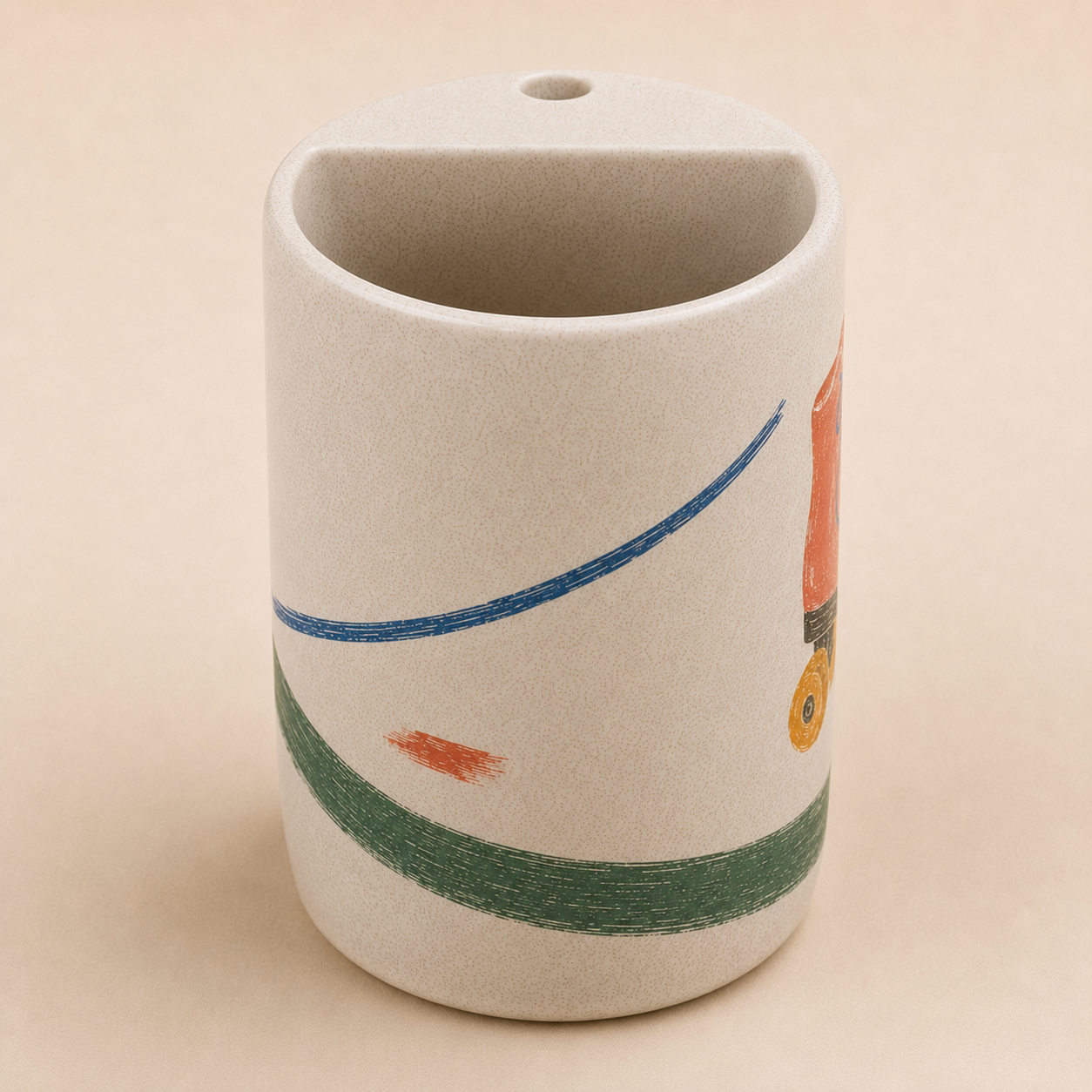 Retro Roll Handmade Ceramic Travel Mug