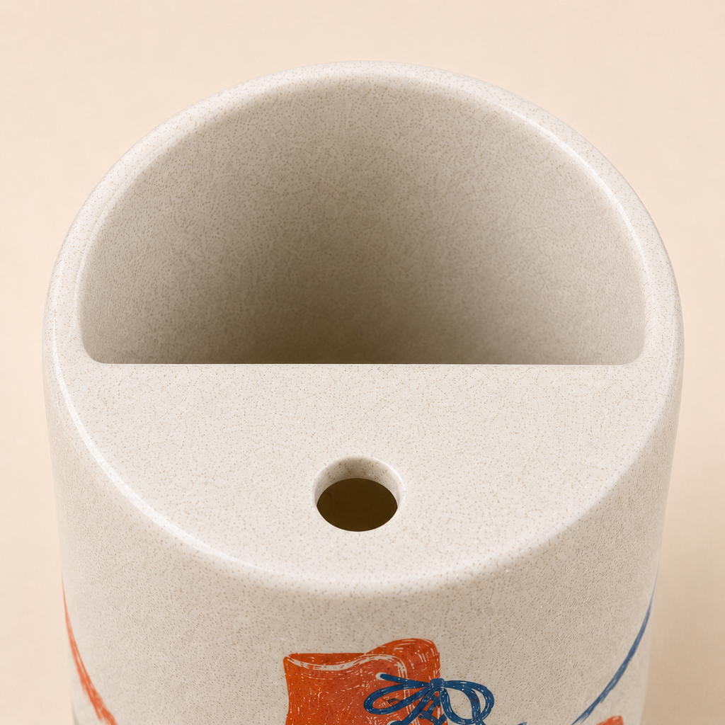 Retro Roll Handmade Ceramic Travel Mug