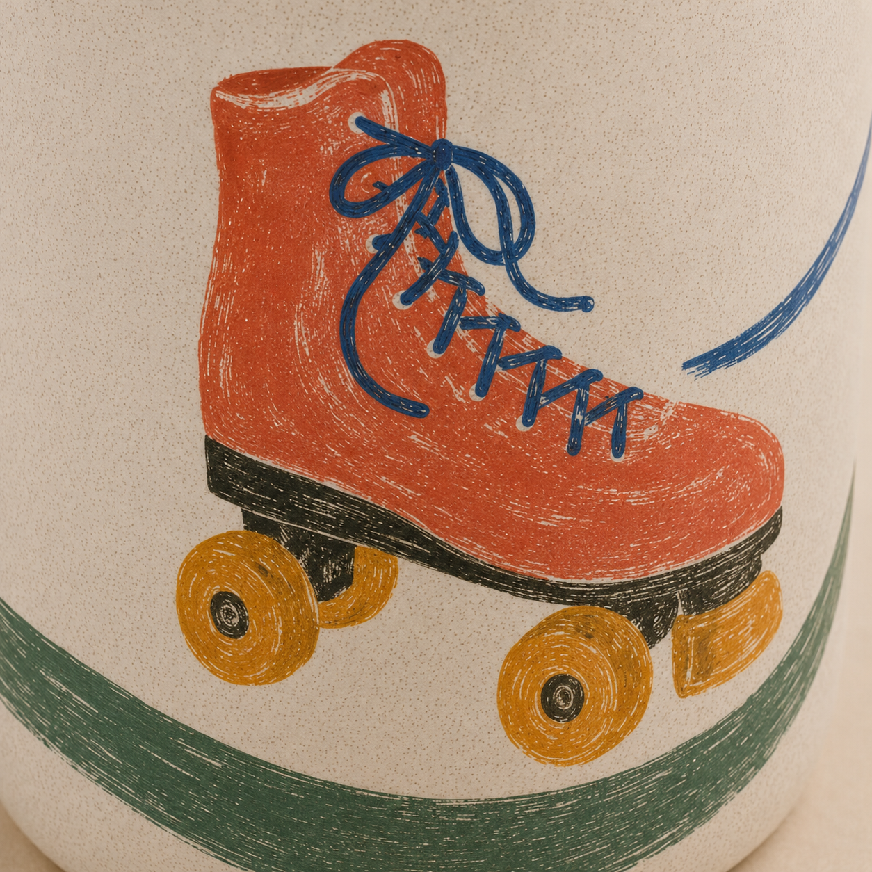 Retro Roll Handmade Ceramic Travel Mug
