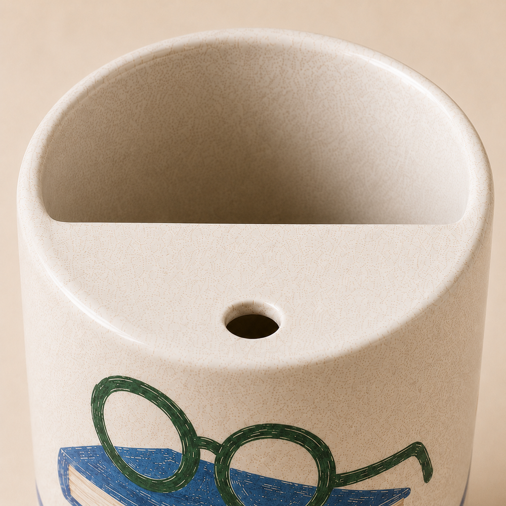 Quiet Reading Handmade Ceramic Travel Mug