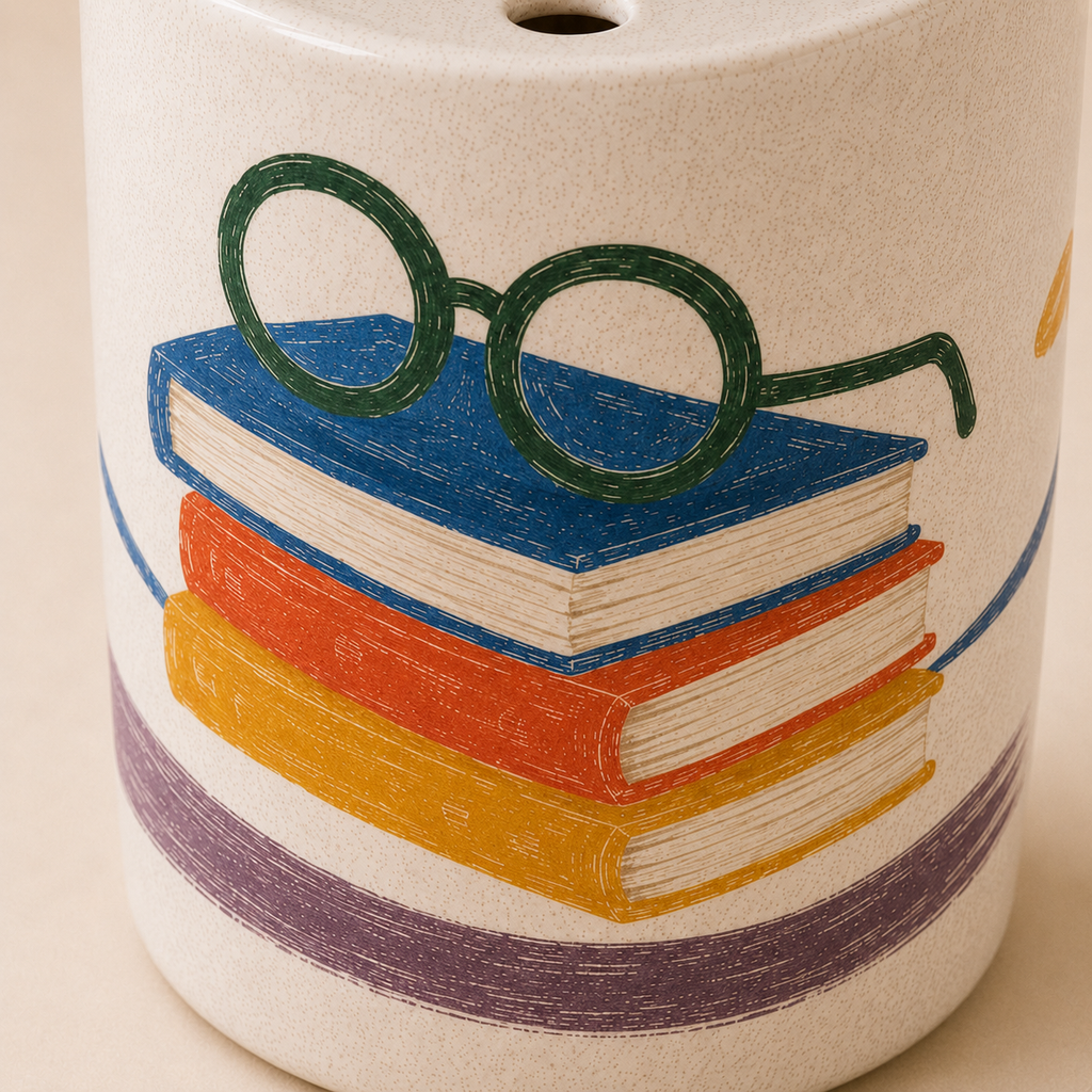 Quiet Reading Handmade Ceramic Travel Mug