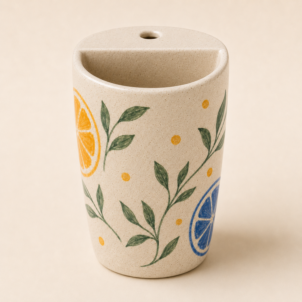 Citrus Orbit Handmade Ceramic Travel Mug