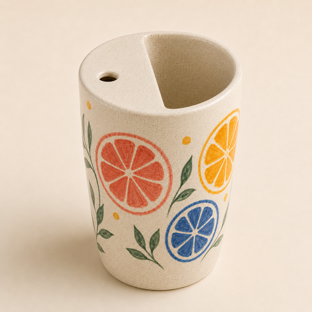 Citrus Orbit Handmade Ceramic Travel Mug