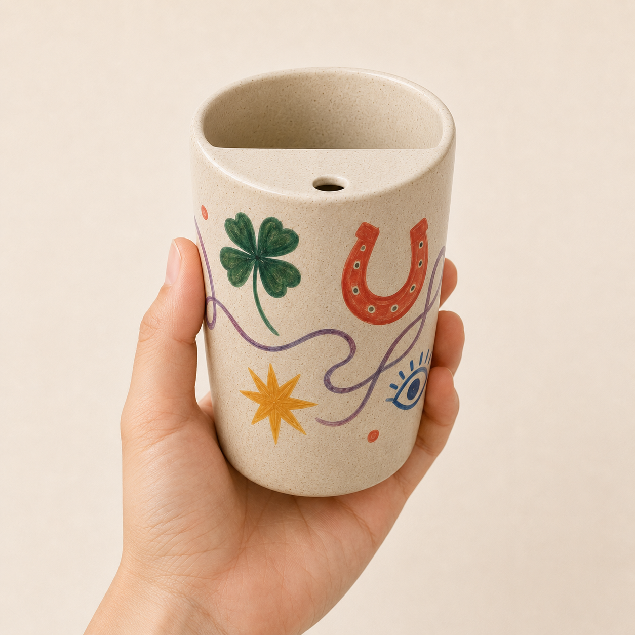 Lucky Little Things Handmade Ceramic Travel Mug