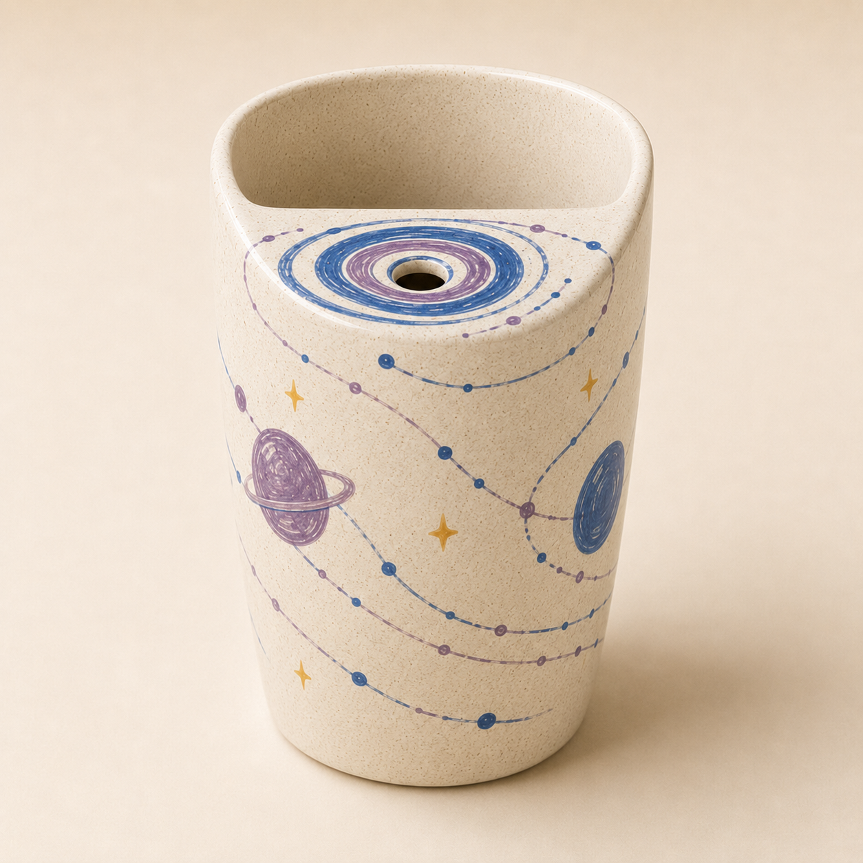 Cosmic Sip Ceramic Travel Mug