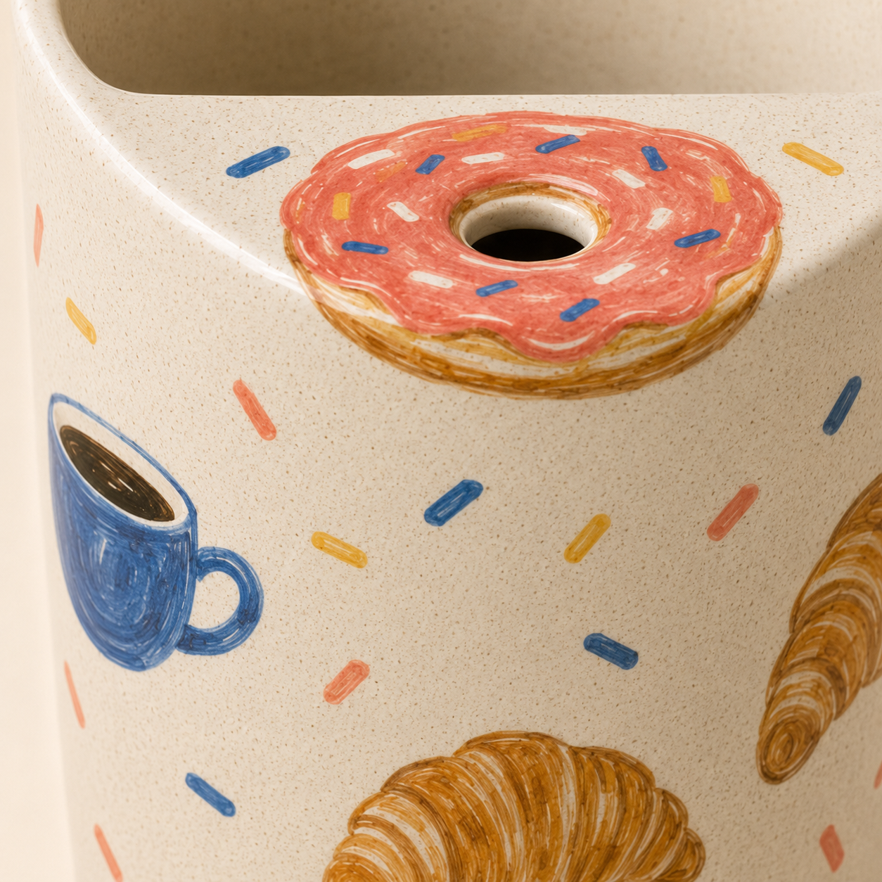 Donut Break Ceramic Travel Mug