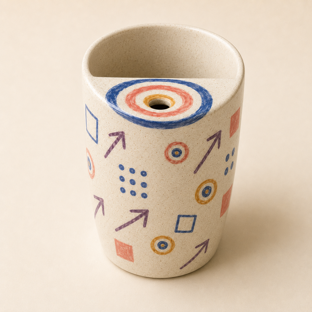 Bullseye Monday Ceramic Travel Mug