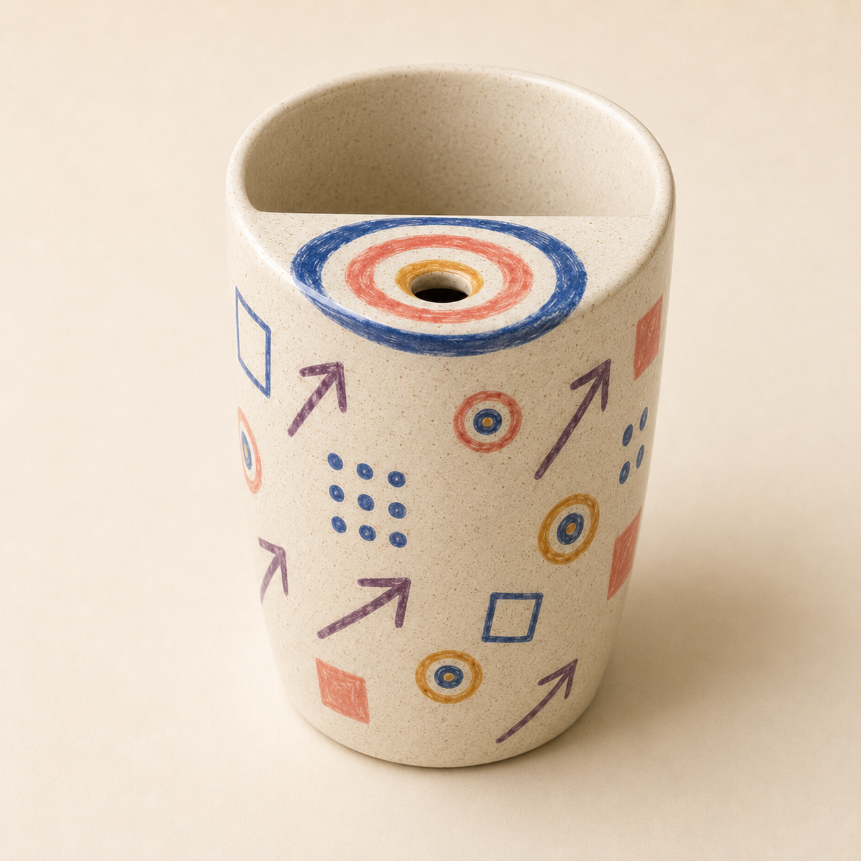 Bullseye Monday Ceramic Travel Mug
