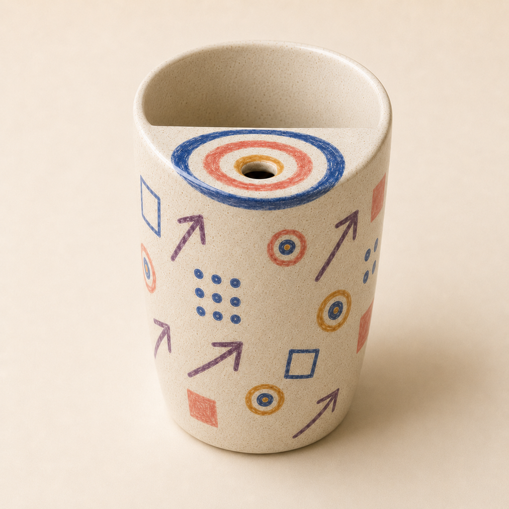 Bullseye Monday Ceramic Travel Mug