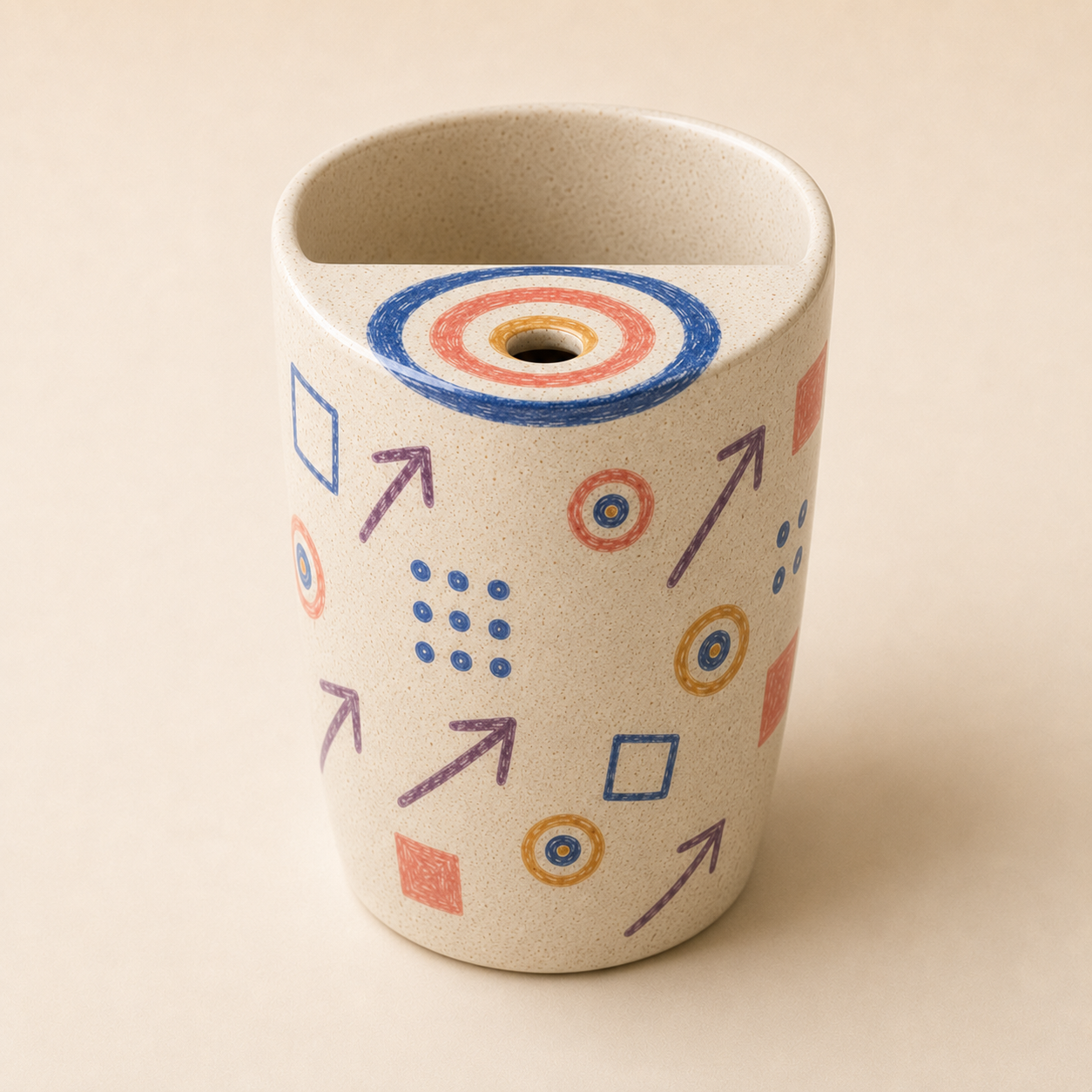 Bullseye Monday Ceramic Travel Mug