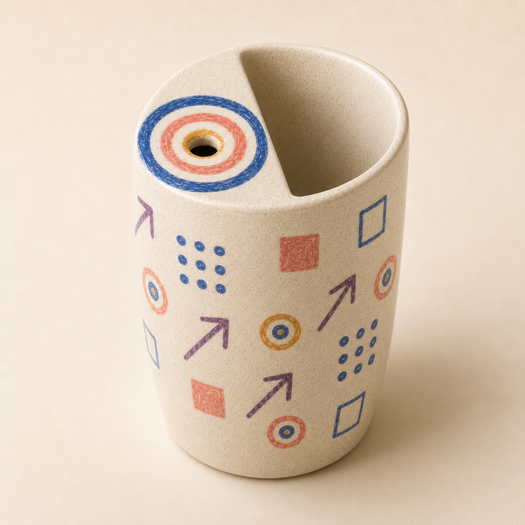 Bullseye Monday Ceramic Travel Mug