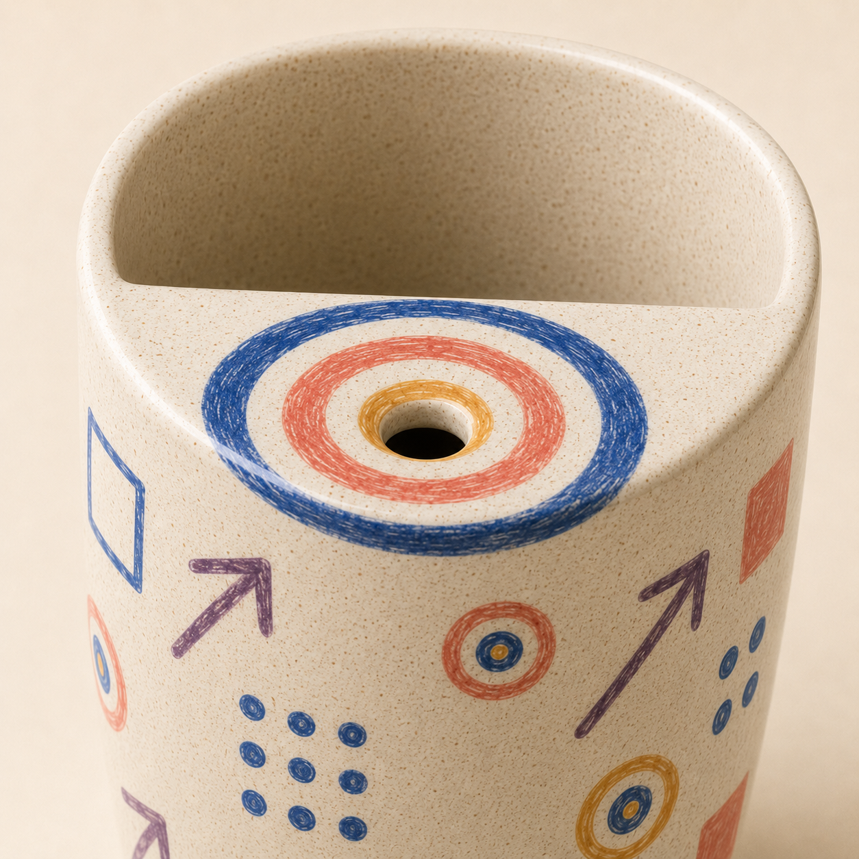 Bullseye Monday Ceramic Travel Mug