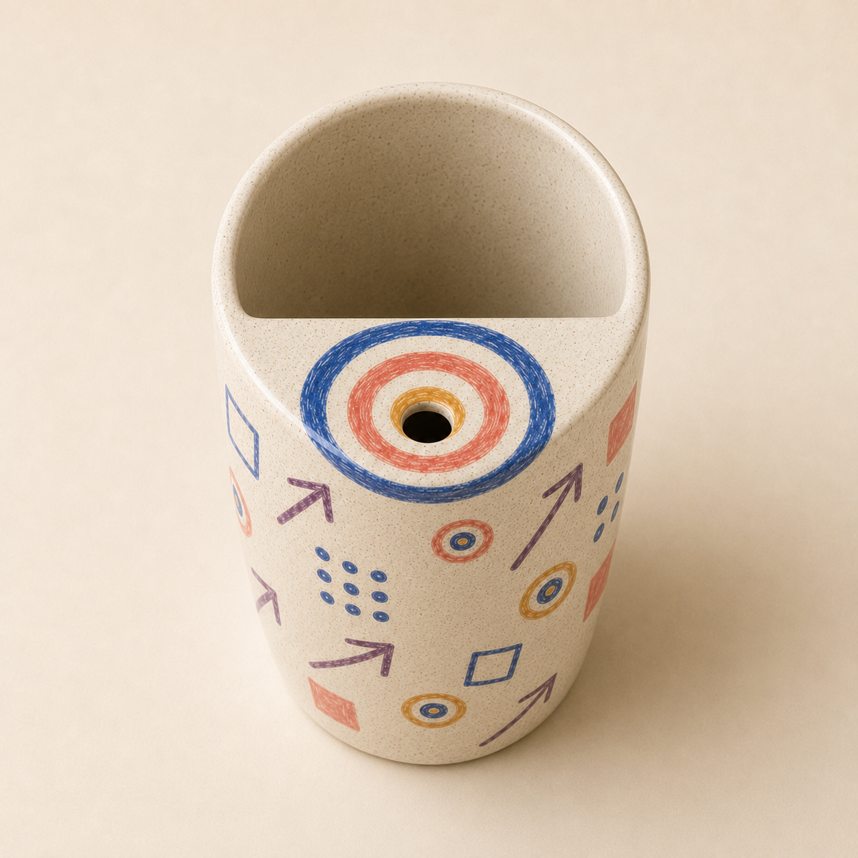 Bullseye Monday Ceramic Travel Mug