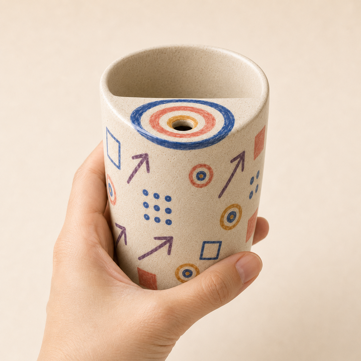 Bullseye Monday Ceramic Travel Mug