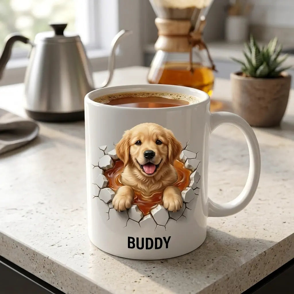 Personalized Dog Sauna Mug | Custom Pet Coffee & Tea Mug with Name Siporia