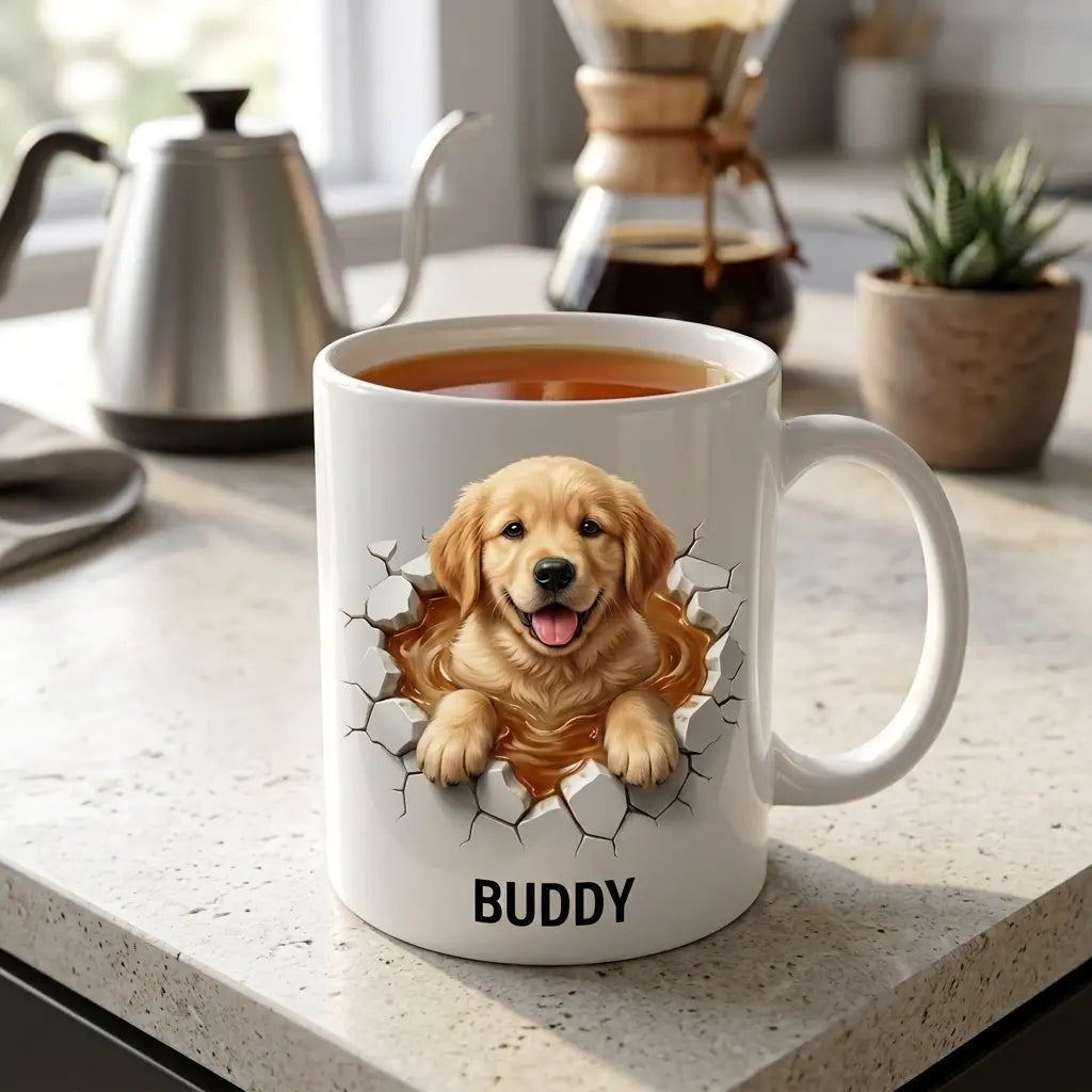Personalized Dog Sauna Mug | Custom Pet Coffee & Tea Mug with Name Siporia