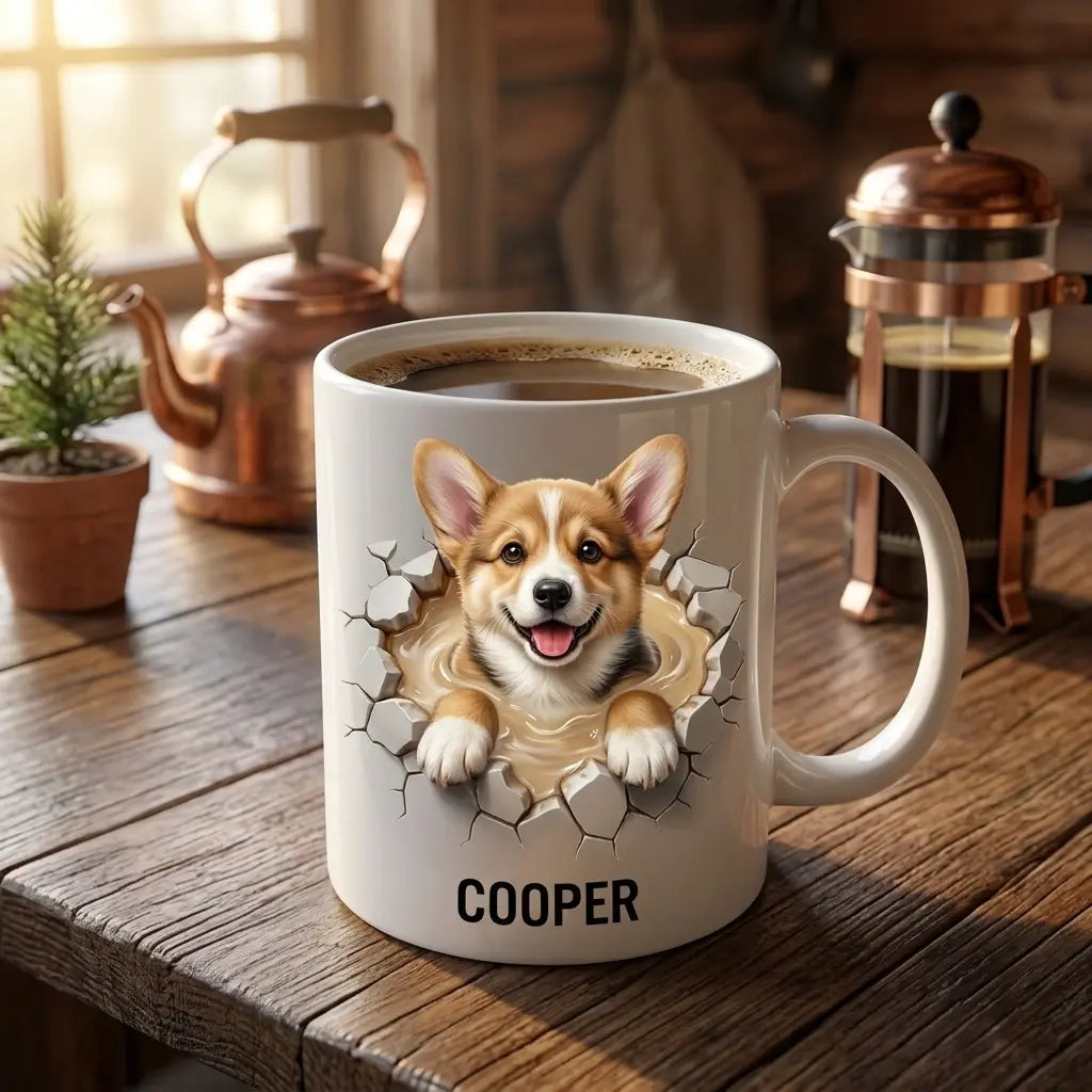 Personalized Dog Sauna Mug | Custom Pet Coffee & Tea Mug with Name Siporia