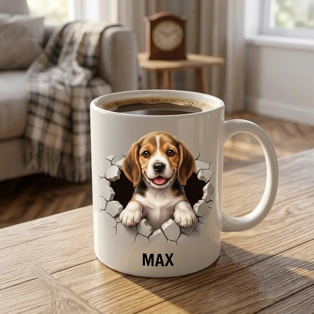 Personalized Dog Sauna Mug | Custom Pet Coffee & Tea Mug with Name Siporia